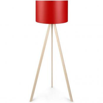 Wellhome Lámpara de Pie 140 cm, Material MDF/PVC, Color RojoCrema