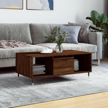 Table basse chêne marron 90×50×36,5 cm – bois d’ingénierie (Vidaxl)
