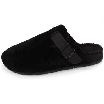 Mules Isotoner Noir avec Doublure Sherpa, Taille 41, Homme