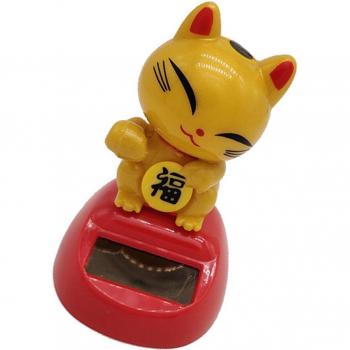 Solar Bobbling Cat with Moving Hands