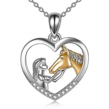 Collier Fille et Cheval