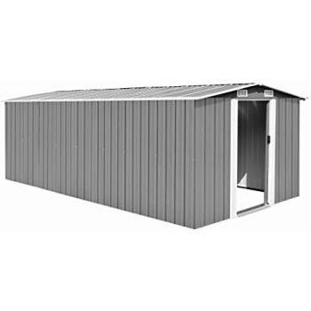 VidaXL Metal Shed 257x489x181 cm for Garden Grey