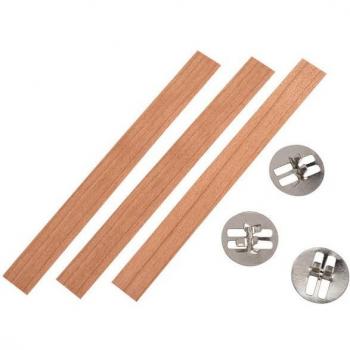 VBS Holzdochte mit Halter – 6er Set für Kerzenstumpen
