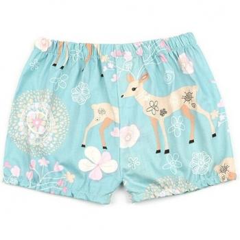 Pantalon court bébé en coton fleuri à motifs d'animaux