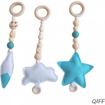 Support de jeu pour bébé en bois