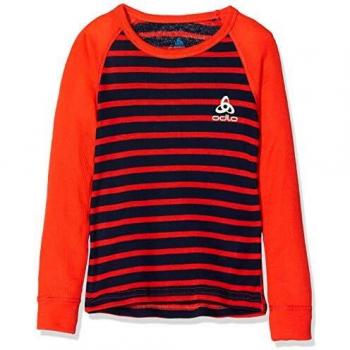 Odlo Haut Enfant BL Top Crew Neck L/S Active Warm Poinciana