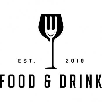 Queence Wanddekoobjekt FOOD & DRINK, Stahlschild, lustiger Spruch, 20x30cm
