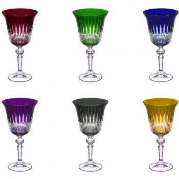 Table Passion Lot de 6 verres à pied en cristal taillé