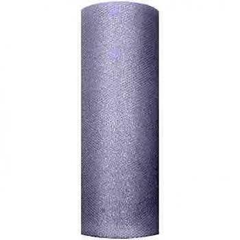 Tulle décoratif pailleté blanc 15cmx9m