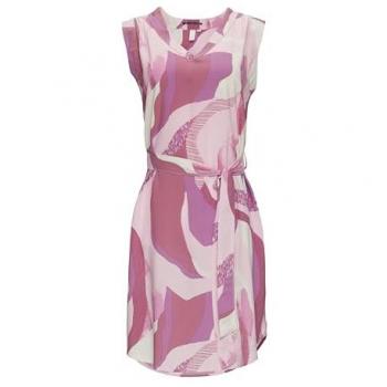 Elegantes Kleid mit Stoffgürtel und Print