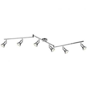 Dante 6‑Piece Ceiling Spotlight Bar – Chrome Finish, GU10, 3000K