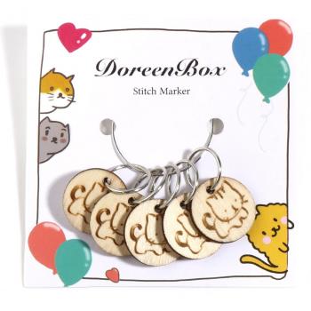 Houten Breinaalden Set met Ronde Stitch Markers