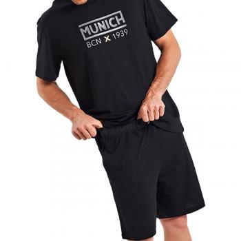 Munich Men's Black Pajama Set