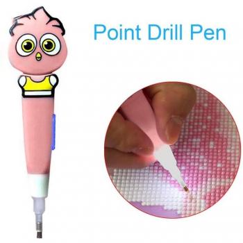 DIY Diamond Painting Owl Drill Pen (Glowing, Pink)
