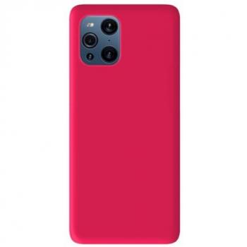 Coque silicone unie rose pâle pour Oppo Find X3 et X3 Pro