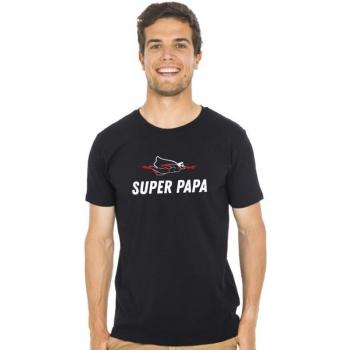 T-Shirt Papà Supremo Uomo XXL Blu Cobalto