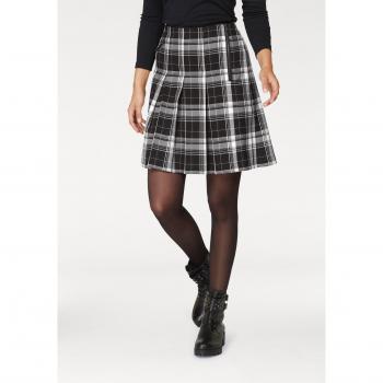 Kariertes Aniston A‑Linien‑Faltenkleid für Damen