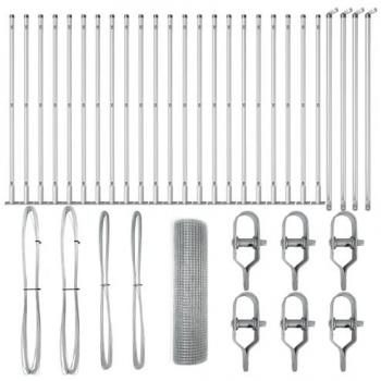 Grillage en acier galvanisé 13 poteaux collérette 0,5 × 50 m – modèle 3352340