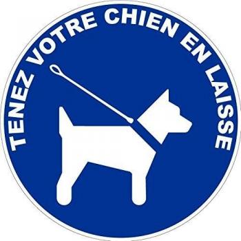Panneau Rigide : Obligation de Laisse pour Chien