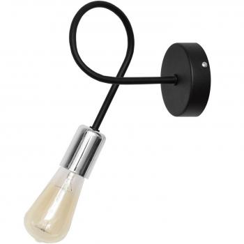 Oxford Wall Lamp Black Chrome 25cm