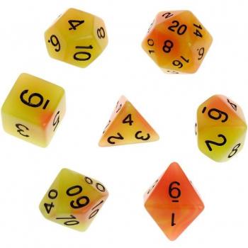 Ensemble de dés lumineux pour Donjons & Dragons