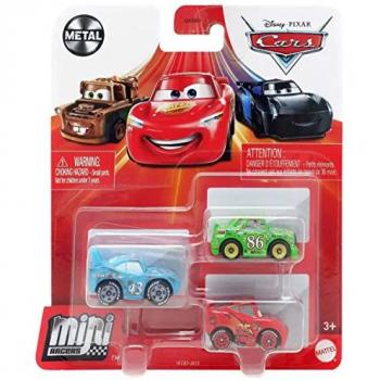 Set de 3 Mini Vehículos: Rayo McQueen y sus Rivales