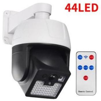 Cámara de seguridad LED solar con luz y sensor de movimiento