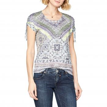 GERRY WEBER Damen Bluse T-Shirt 1/2 Arm, Mehrfarbig, 48