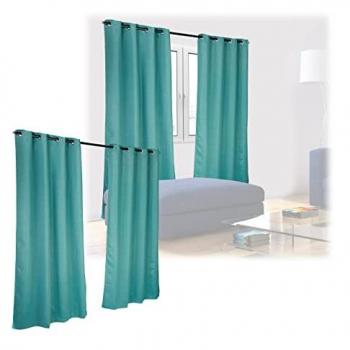 Tende Oscuranti e Opache, Set da 4, 245x135 cm, Turchese