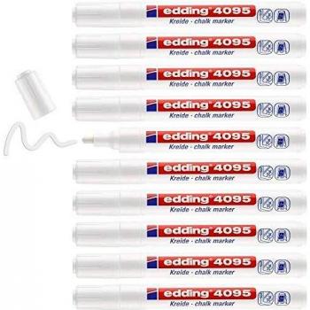 Flüssige Kreidemarker Edding 4095 Weiß 10 Stück