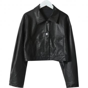 Chaqueta de moto recortada blanca para mujer