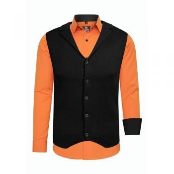 Rusty Neal Herrenlanghemde mit Weste – M Größe, EU, Casual, Baumwoll-Polyester Mix