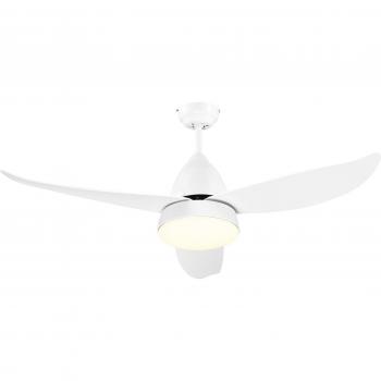 Ventilatore a Soffitto Luce led 6 Velocità Telecomando Incluso Bianco