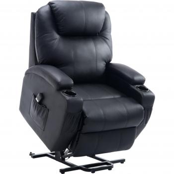 Fauteuil de Confort Grand Niveau Relevé Noir