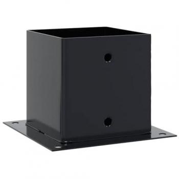 12 pcs Anthracite Powder-coated Steel Post Bases 141x141 mm