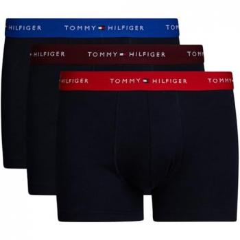 Tommy Hilfiger Men's 3-Pack Signature Cotton Boxer Trunks, Navy