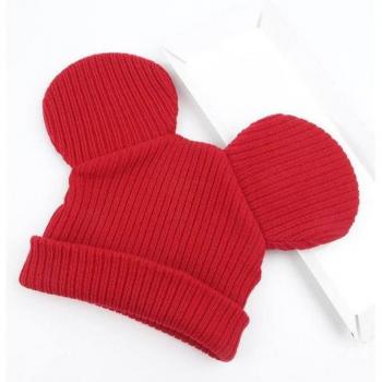Elastic Warm Knitted Hat for Children with Cute Ears