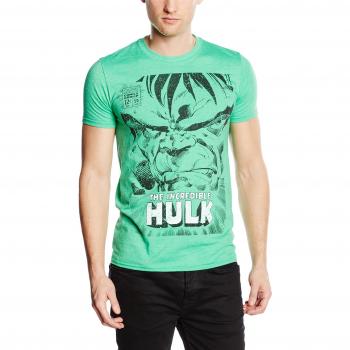 Marvel Herren Hoodie “Angry Hulk” Gesicht – Grünschattierung – S