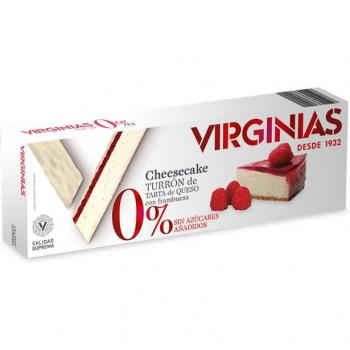 Virginias Turrón de Cheesecake Frambuesa Sin Azúcar 250g