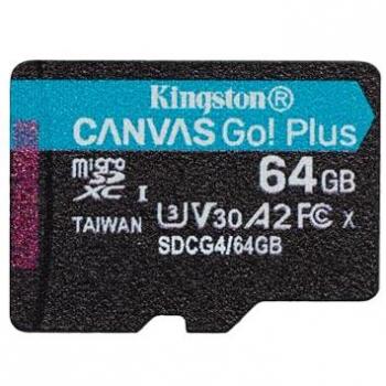 Kingston Card Canvas Go Plus 64 GB – microSDXC U3, UHS‑I