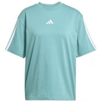 Adidas 3‑Stripe Boyfriend T-Shirt (Green Essentials)