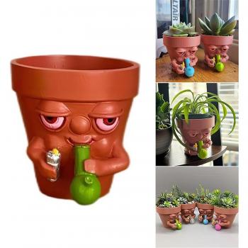 Décor de planteur en résine drôle