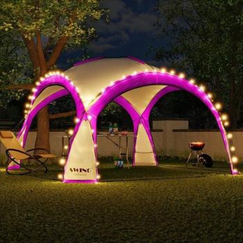Designer Gartenzelt mit integrierter LED-Beleuchtung