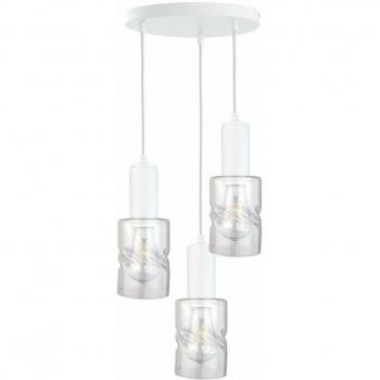 White 30 cm Cross Cluster Pendant Lamp – Keter Brand (3×E27)