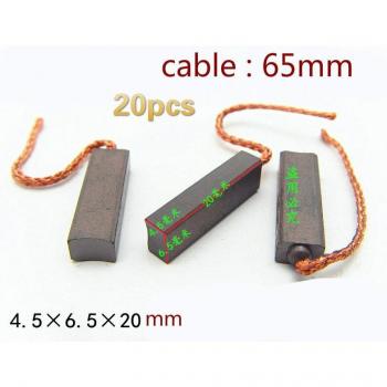 20pcs High Copper Generator Carbon Brush 4.5*6.5*20mm
