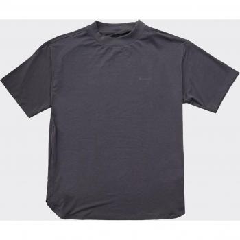 T-shirt Grigia con Collo Girocollo Edizione Nera