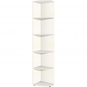 Wimex Eckendregal Multiraumkonzept – 30 × 185 × 38 cm, weißer Holzwerkstoff