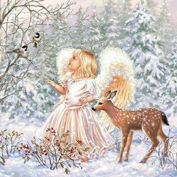 Winter Angel Servetten 33x33 cm