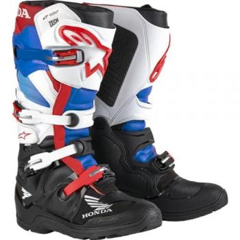 Alpinestars Honda Tech 7 Enduro Drystar wasserdichte Motocross Stiefel Schwarz Weiss Rot Blau 39 male