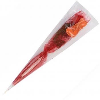 Rosa Roja Perpetua con Hojas – 55 cm
